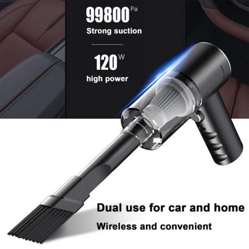 Cordless Handheld Car Vacuum Cleaner — 120W Portable Mini Vacuum for Auto & Home