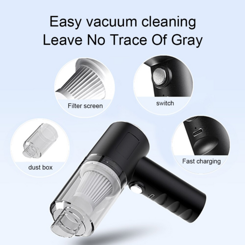 Cordless Handheld Car Vacuum Cleaner — 120W Portable Mini Vacuum for Auto & Home