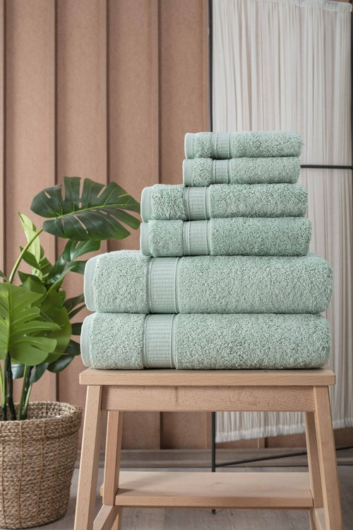 Luxury Turkish Cotton Bath Towel Set of 6 — Soft Absorbent Hotel-Grade Towels